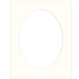 Passe partout 40x50 (30x40) BIAŁY OWAL MILK MLECZNY -  LUCA Q5105
