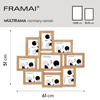 Multirama na 9 zdjęć MULTI HEN 01 ramka na zdjęcia w kolorze dębowym