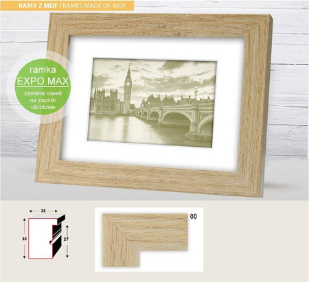 Ramka z passe partout EXPO MAX 00 50x50 cm (40x40cm)