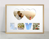 Ramka na zdjęcia LOVE - jasne drewno. Ramka z passe partout o rozmiarze 30x40 cm