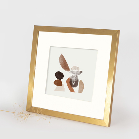 Ramka złota HEN PASS Z z passe-partout – rozmiar 30x30 cm (okienko 20x20 cm)