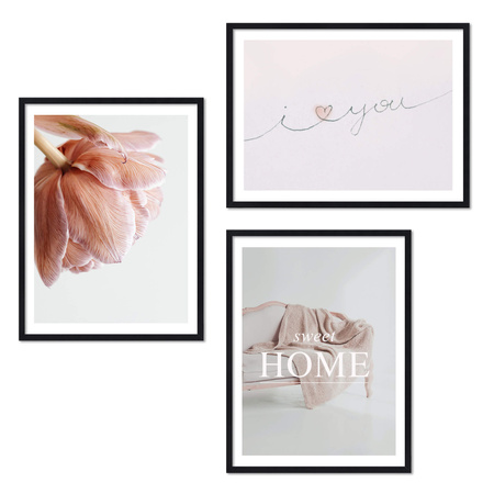 Zestaw czarnych ramek na 3 zdjęć PINIA 2 GF0013