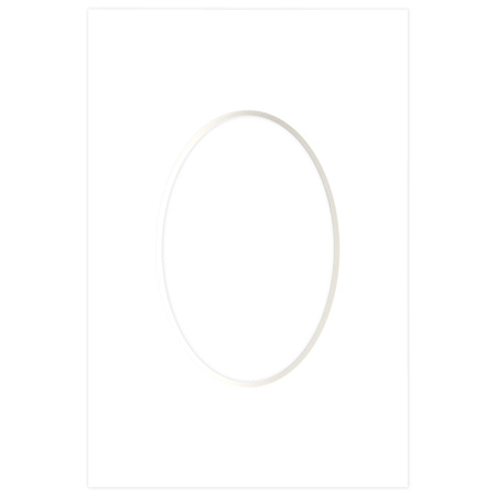 Passe partout 10x15 (6x9) BIAŁY OWAL SUPER WHITE LUCA Q5101
