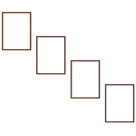 Zestaw brązowych ramek na 4 zdjęcia PINIA 3 GF0034 L