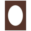 Passe partout 21x30 (15x21) OWAL BRĄZOWE CHOCOLATE - LUCA Q5603