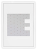 Ramka LITERKA "E" biała - Ramka z passe partout o rozmiarze 21x30 cm