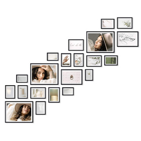 Zestaw czarnych ramek na 21 zdjęć PINIA 2 GF0035 R