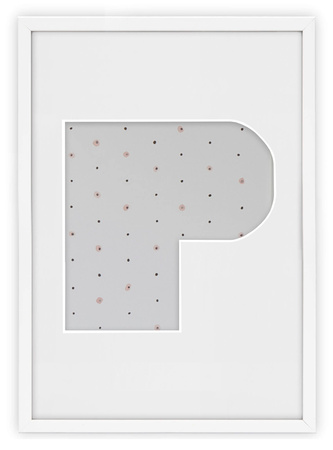 Ramka LITERKA "P" Biała. Ramka z passe partout o rozmiarze 21x30 cm