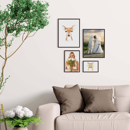 Zestaw brązowych ramek na 4 zdjęć PINIA 4 GF0008