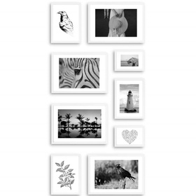 Zestaw białych ramek na 9 zdjęć PINIA 1 GF0004