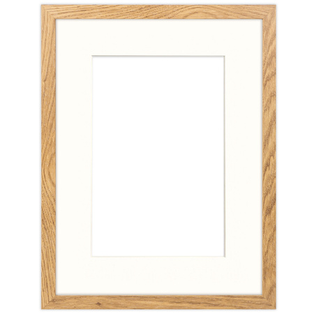 Ramka naturalna HEN PASS 01 z passe-partout – rozmiar 30x40 cm (21x30 cm)