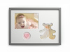 Ramka na zdjęcia do pokoju dziecięcego szare. Ramka z passe partout o rozmiarze 21x30 cm