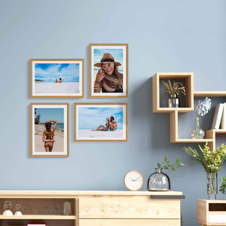 Zestaw naturanych ramek na 4 zdjęcia PINIA 00 GF0044