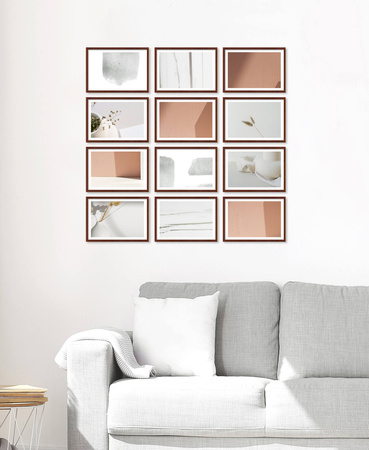 Zestaw brązowych ramek na 12 zdjęć PINIA 3 GF0021