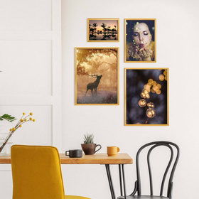 Zestaw złotych ramek na 4 zdjęć PRESTO Z GF0008