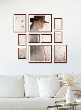 Zestaw brązowych ramek na 10 zdjęć PINIA 3 GF0011