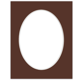 Passe partout 40x50 (30x40) OWAL BRĄZOWE CHOCOLATE - LUCA Q5603