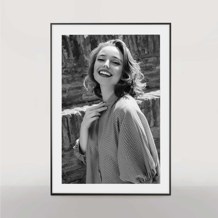 Ramka aluminiowa czarna QAL 70x100 cm