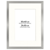 Ramka srebrna HEN PASS S z passe-partout – rozmiar 30x40 cm (okienko 21x30 cm)