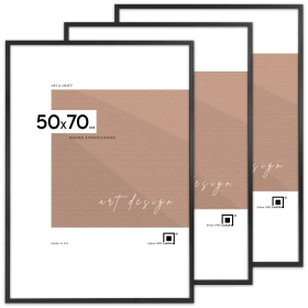 Pakiet 3 szt. czarnych ramek FDM 2 50x70 cm