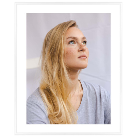 Ramka aluminiowa biała QAL 40x50 cm