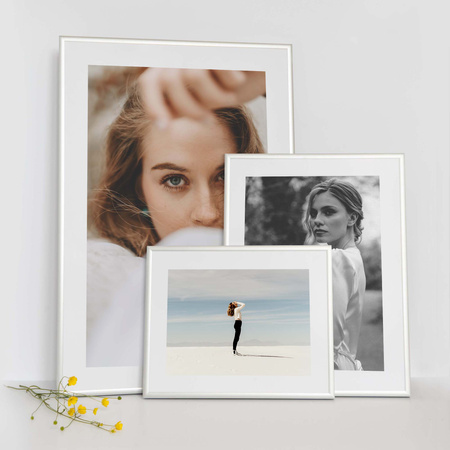 Ramka aluminiowa srebrna QAL 30x40 cm