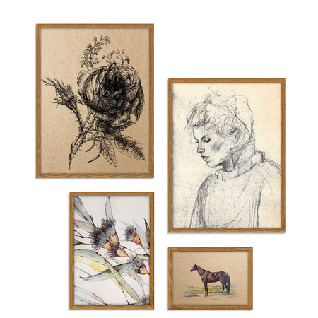 Zestaw brązowych ramek na 4 zdjęć HIT 33 GF0008