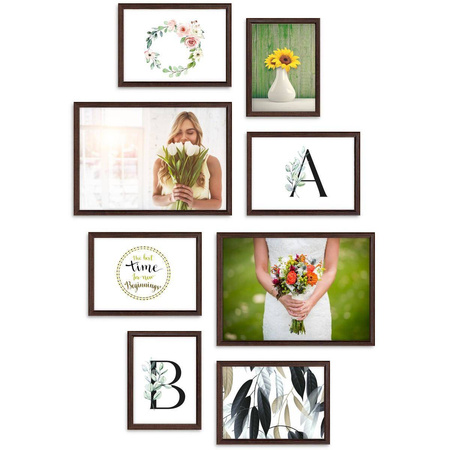Zestaw brązowych ramek na 8 zdjęć PRESTO 44 GF0007