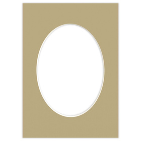 Passe partout 21x30 (15x21) OWAL BEŻOWE TABAC - LUCA Q5209
