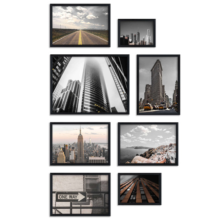 Zestaw czarnych ramek na 16 zdjęć HIT 02 CORNER GF0009