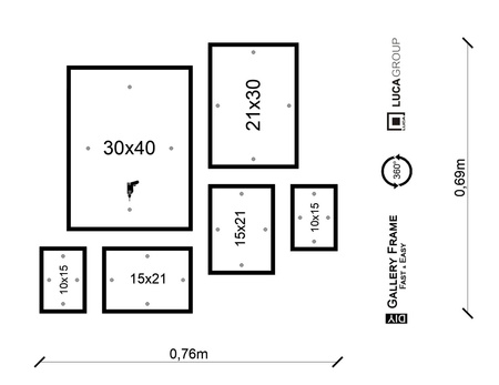 Zestaw brązowych ramek na 6 zdjęć HIT 33 GF0010
