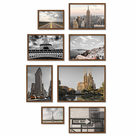 Zestaw brązowych ramek na 8 zdjęć PRESTO 4 GF0009
