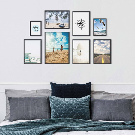 Zestaw czarnych ramek na 8 zdjęć PINIA 2 GF0009