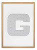 Ramka LITERKA "G" jasne drewno. Ramka z passe partout o rozmiarze 21x30 cm