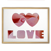 Ramka na zdjęcia LOVE - jasne drewno. Ramka z passe partout o rozmiarze 30x40 cm