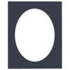 Passe partout  24x30 (18x24) OWAL GRANATOWE NAVY - LUCA Q5403