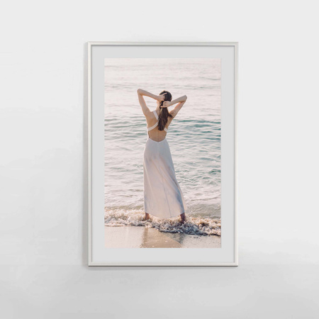 Ramka aluminiowa biała QAL 40x60 cm