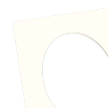 Passe partout 40x50 (24x30) BIAŁY OWAL OFF WHITE LUCA Q5104