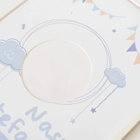 Personalizowana Ramka dla Dzieci - Biała Drewniana Ramka z passe partout o rozmiarze 30x40 cm