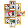 Multirama na 8 zdjęć MULTI HEN Z ramka na zdjęcia w kolorze złotym
