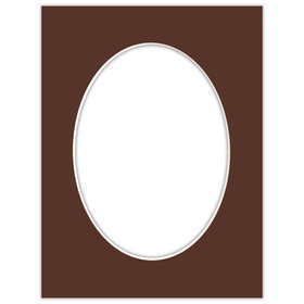 Passe partout 18x24 (13x18) OWAL BRĄZOWE CHOCOLATE - LUCA Q5603