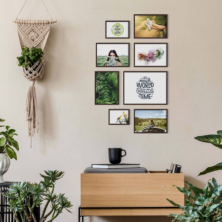 Zestaw brązowych ramek na 8 zdjęć PINIA 4 GF0009