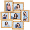Multirama na 7 zdjęć MULTI  HEN 01 ramka na zdjęcia w kolorze dębowym