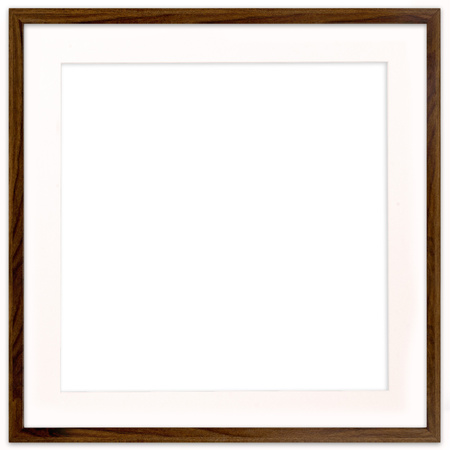 Ramka brązowa HEN PASS 4 z passe-partout – rozmiar 50X50 cm (okienko 40x40 cm)