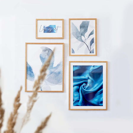 Zestaw plakatów Inaccessible Lagoon + zestaw ramek z litego drewna w kolorze dębowym