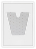 Ramka LITERKA "V" Biała. Ramka z passe partout o rozmiarze 21x30 cm
