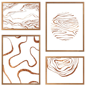 Zestaw brązowych ramek na 4 zdjęć PRESTO 3 GF0003