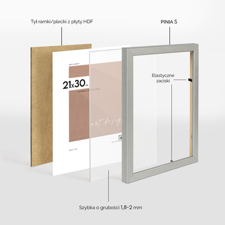 Ramka drewniana PINIA S 21x30 cm