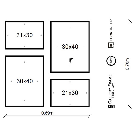 Komplet obrazów Nature w ramie