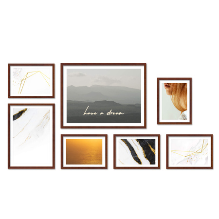 Zestaw brązowych ramek na 7 zdjęć PINIA 3 GF0023